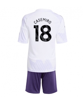 Manchester United Casemiro #18 Maglia Gara Trasferta Repliche 2025-26 Bambino Maniche Corte